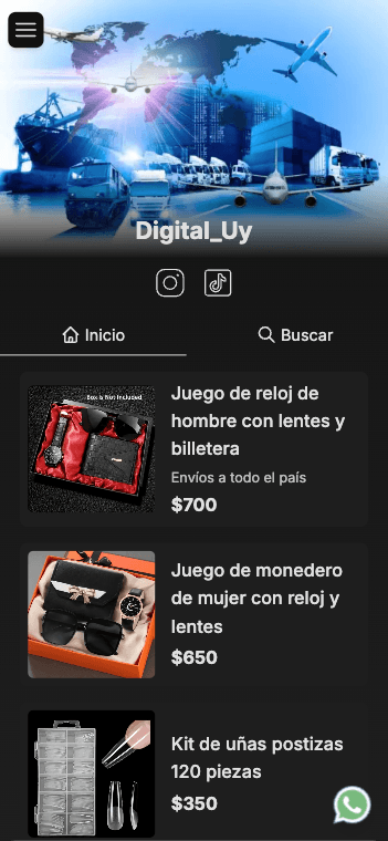 Ejemplo de tienda digital