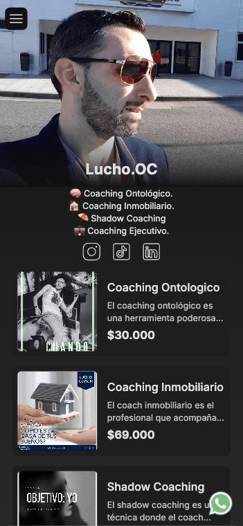 Ejemplo de tienda lucho.oc